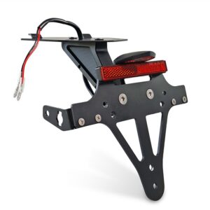 Juego de soportes para matrícula de aluminio.